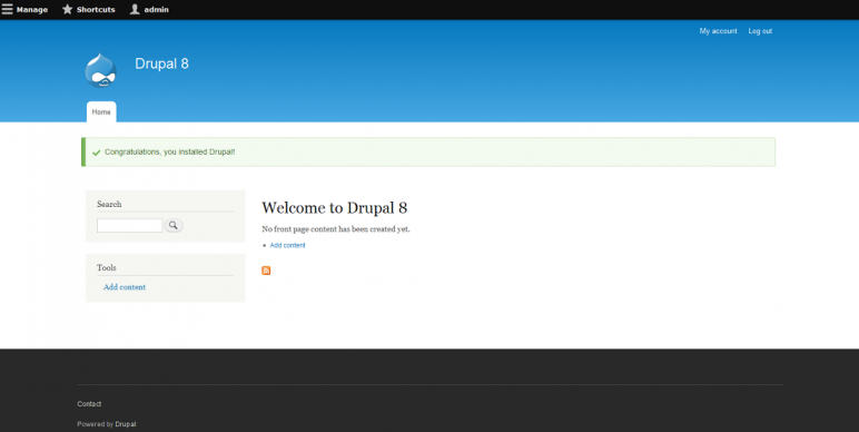 Drupal 8 welcome Drupal 8 welcome