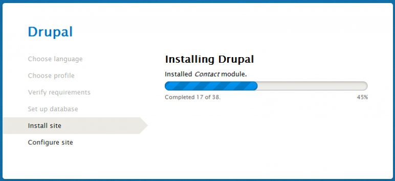 Installing Drupal 3