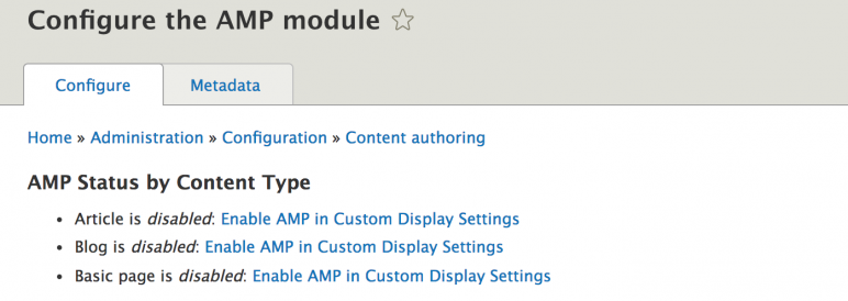 configure content type for amp configure content type for amp